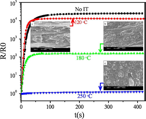 Tunable positive liquid coefficient of an anisotropically conductive carbon nanotube-polymer composite