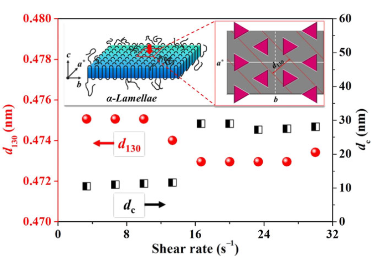 A Revisit to the Flow and Pressure Jointly Induced Thick Lamellae in Isotactic Polypropylene: A Synchrotron Radiation Small‐ and Wide‐Angle X‐ray Scattering Study. 